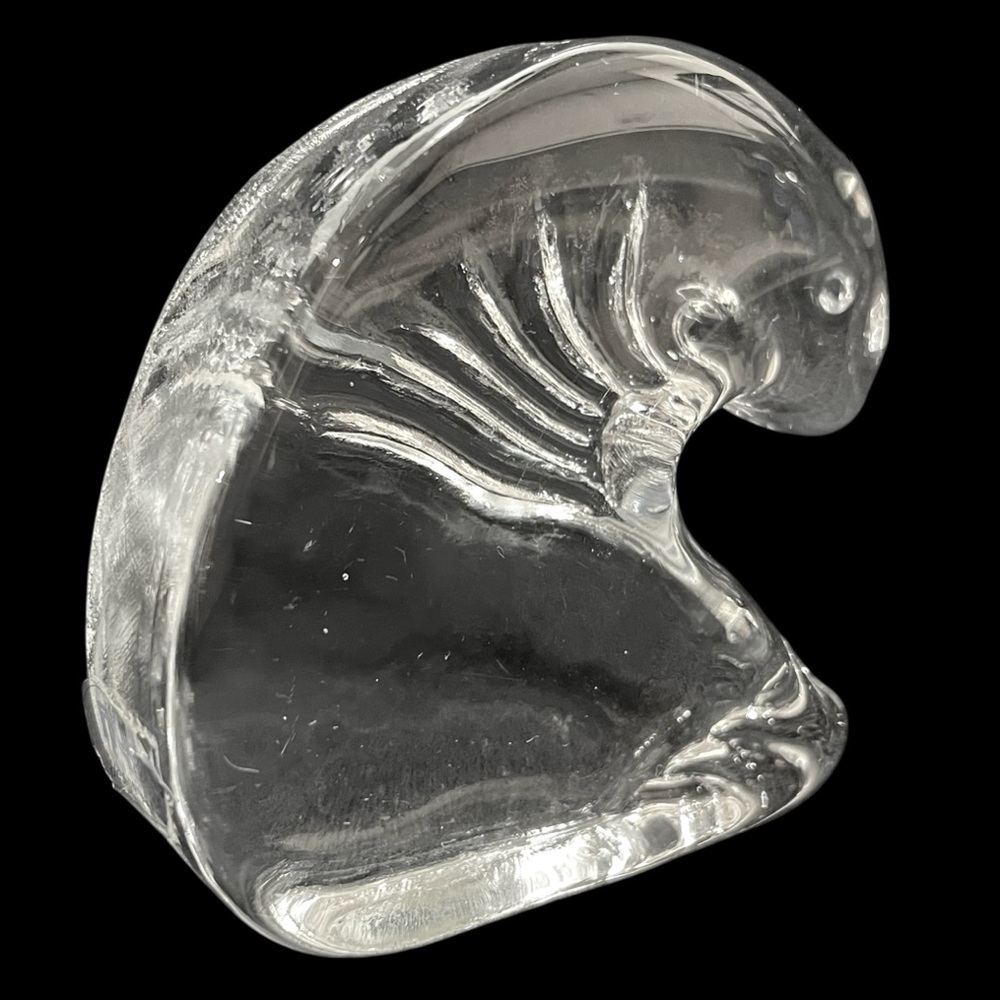 Vintage 1960s Nybro Crystal Sweden Design by Paul Isling - Art Glass Seal